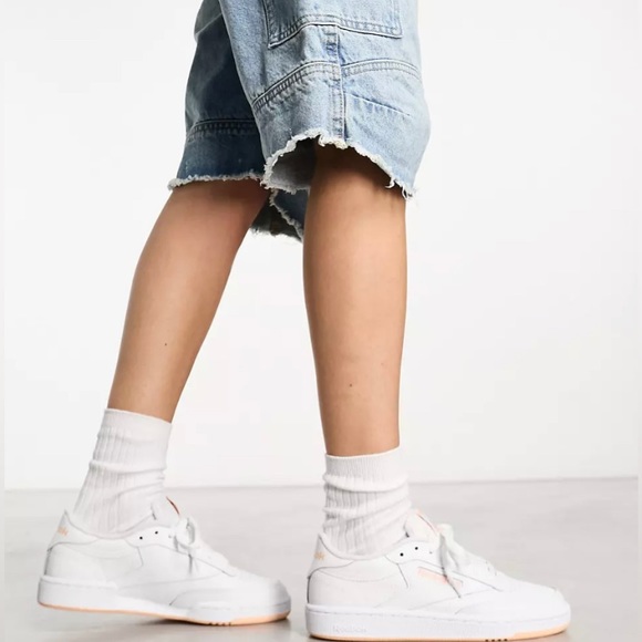 Reebok Club C 85 Sneakers White/Aura Orange Size M8.5/W10 - Picture 6 of 6